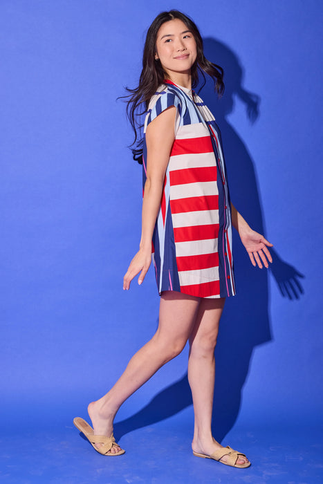 Tucker Dress in Maritime Stripe