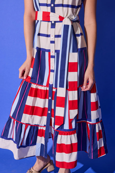 Luna Dress in Maritime Stripe