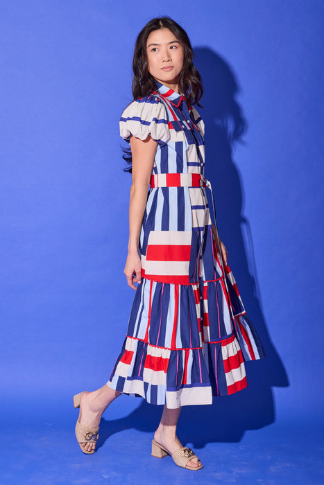 Luna Dress in Maritime Stripe