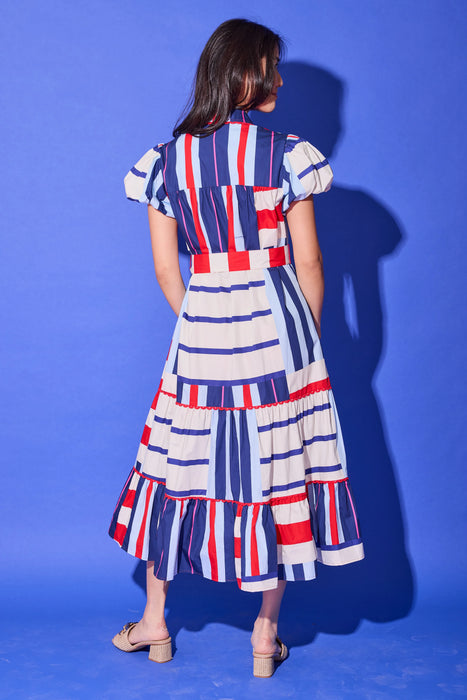 Luna Dress in Maritime Stripe