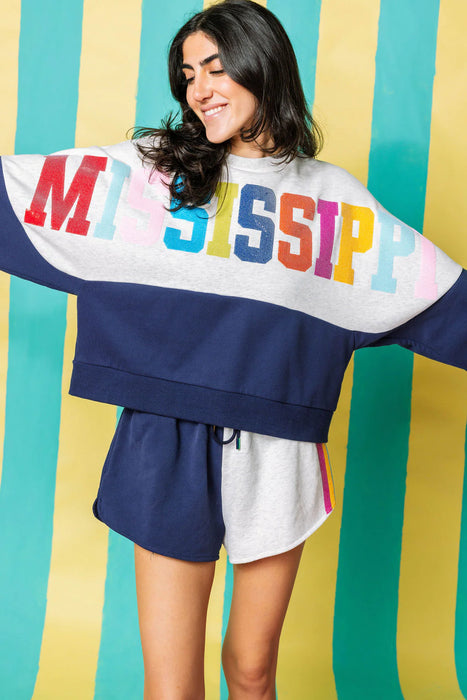 Mississippi Queen Colorblock Sweatshirt