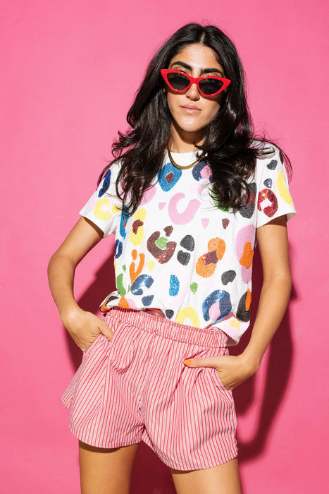 Leopard Sequin Tee
