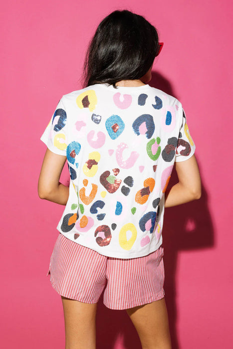 Leopard Sequin Tee