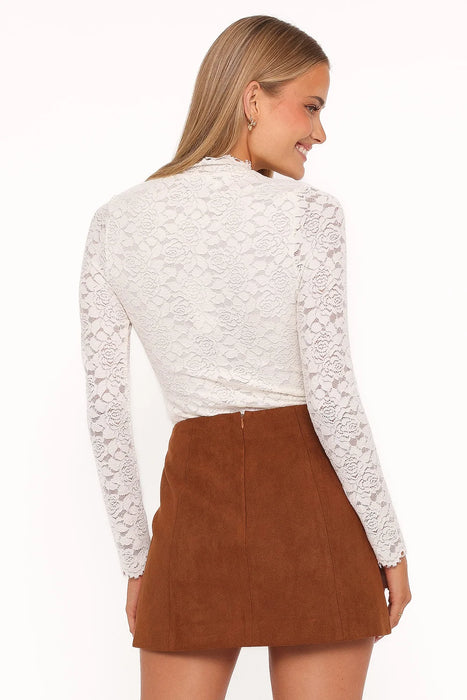 Beatriz Lace High Neck Top