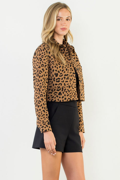 Cheetah Cropped Jacket